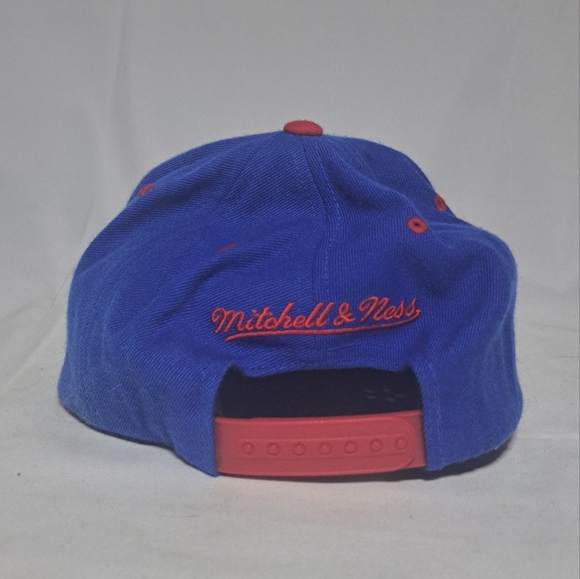 New England Patriots Mitchell & Ness‎ Vintage Collection Hat Snapback Red Blue - Picture 2 of 4